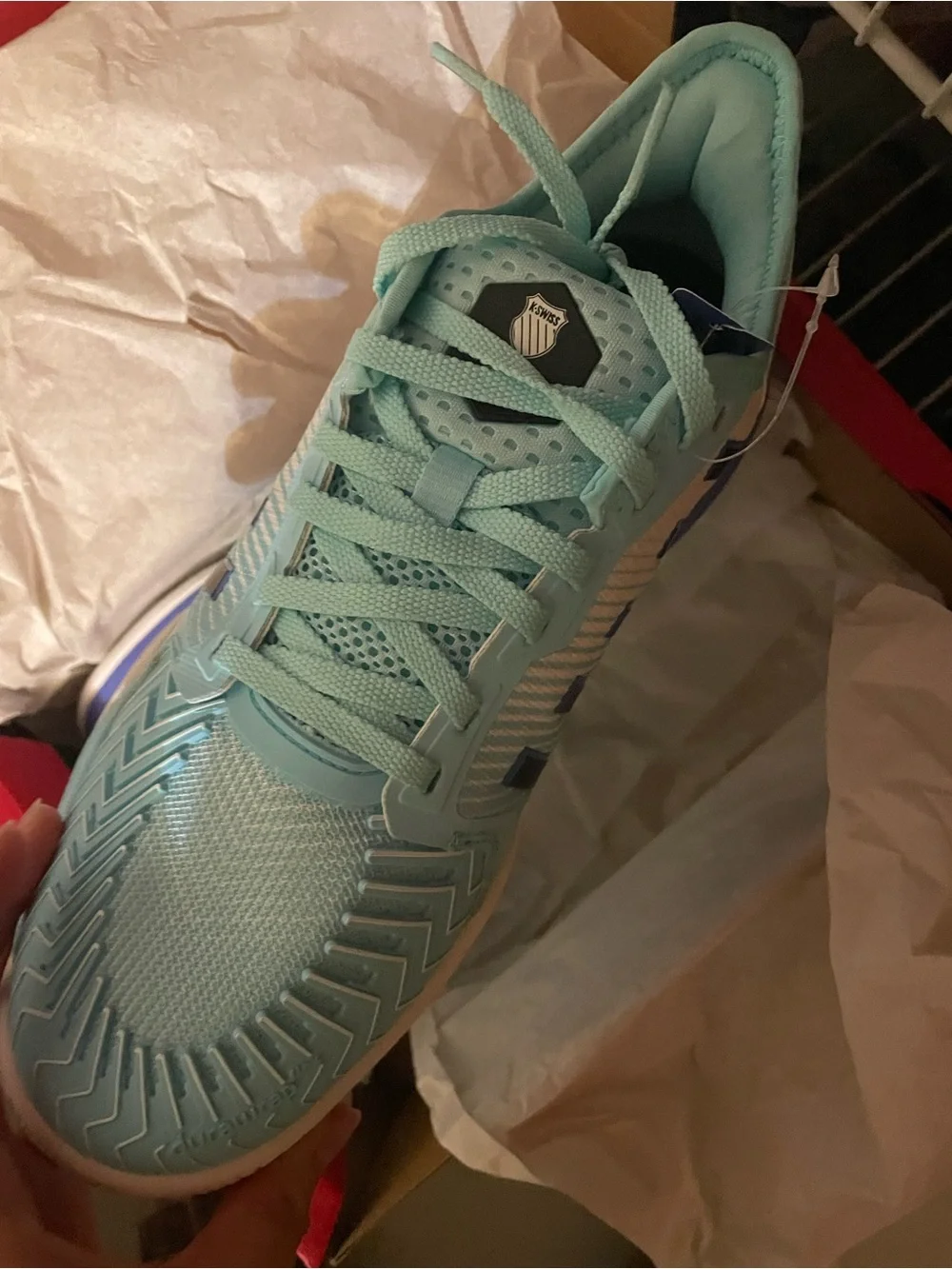 Adidas Women's Pickleball Athletic Shoes in Teal and Blue